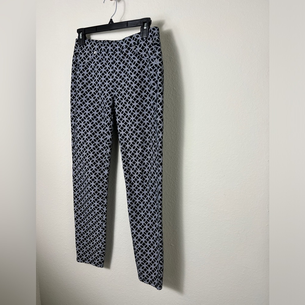 NWOT MICHAEL Michael Kors Geometric Rope Print Stretch Knit Twill Leggings, Sz S - Picture 3 of 9